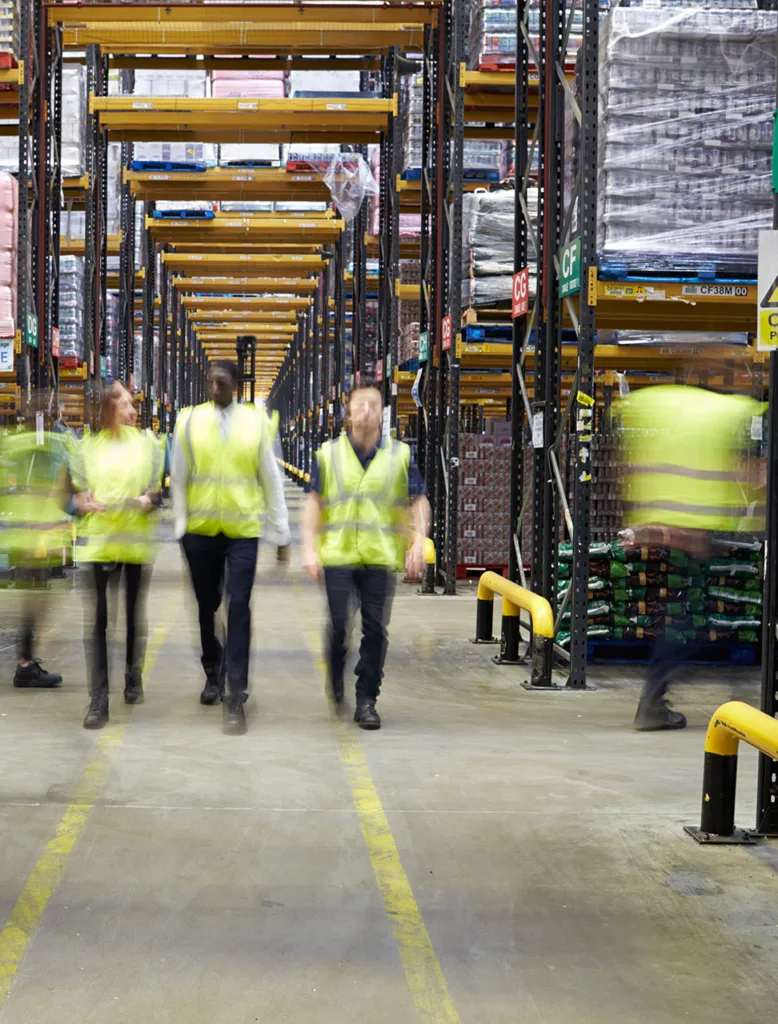Warehouse Storage & Safety Solutions this image shows a warehouse racking inspection