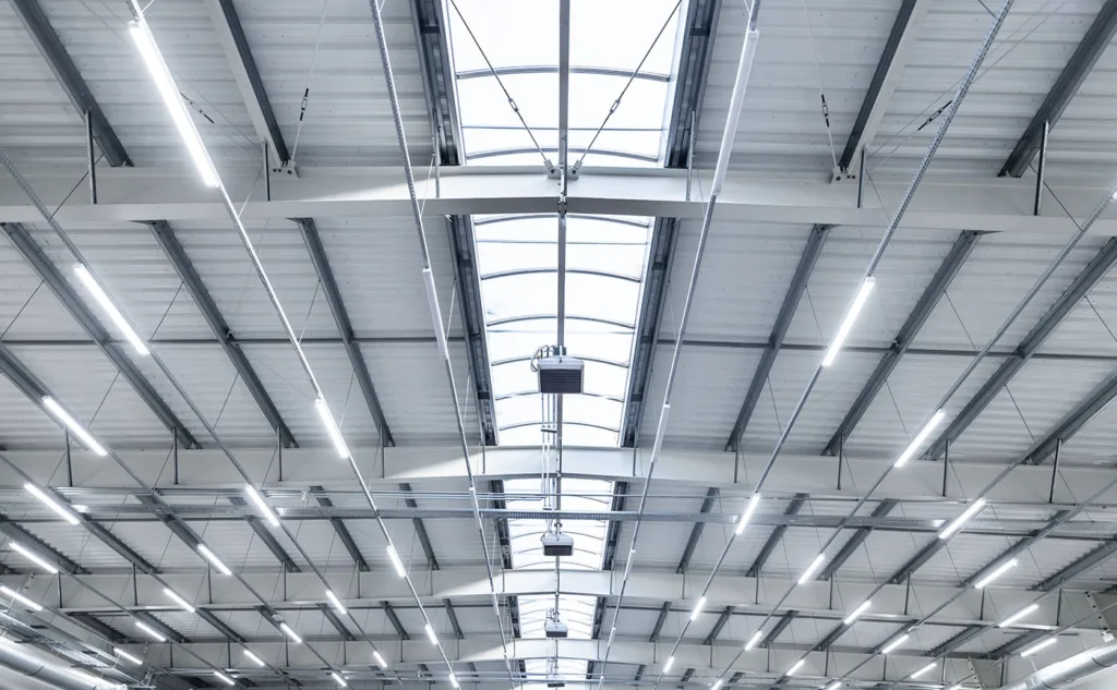 Building Management - Sustainability and Energy Efficiency, this image shows modern led lighting