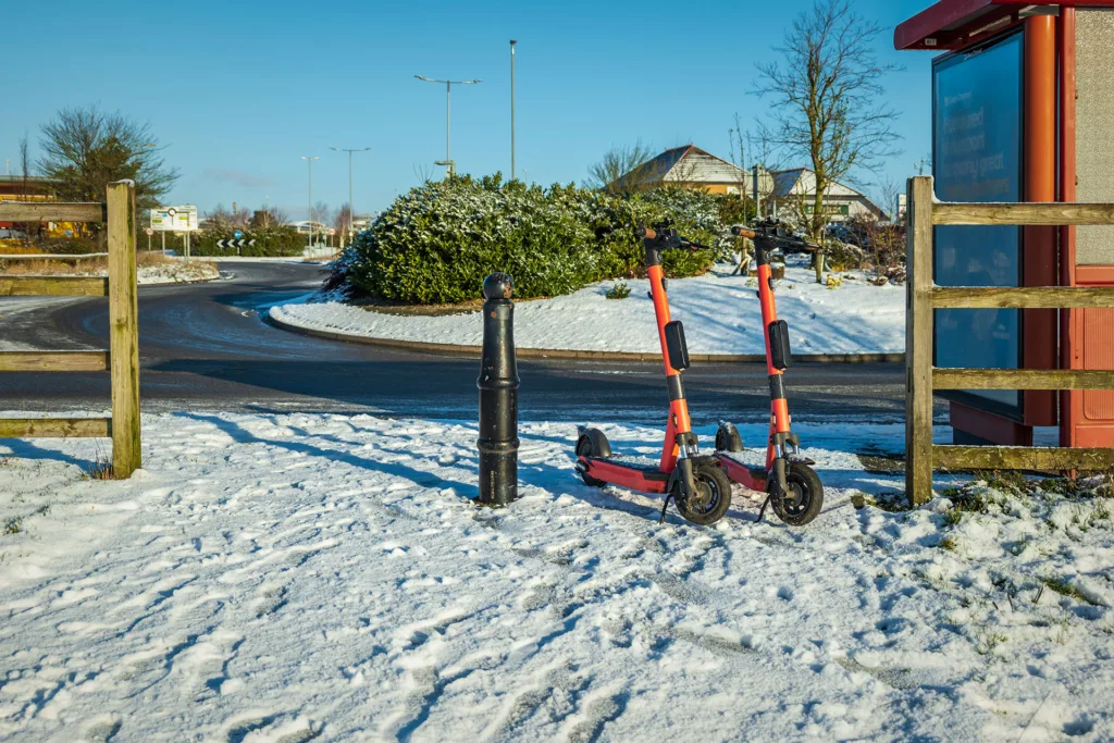 The 12 Hazards of Christmas - Essential Building Safety Tips for Commercial Premises this image shows icy pathways cleared with gritting