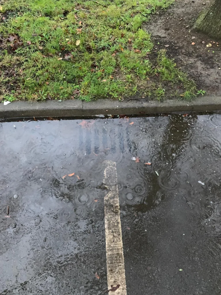 The Risks of Delaying CAPEX this image shows a blocked drain and a large puddle of water