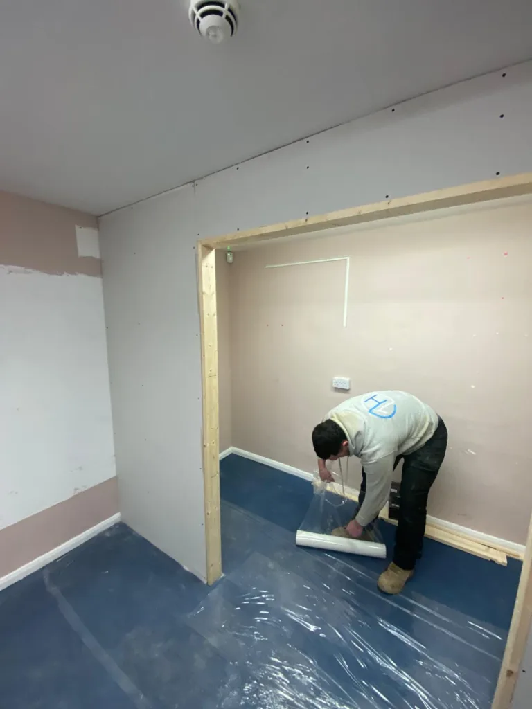 Breakout space being constructed at Slated Row School Milton Keynes