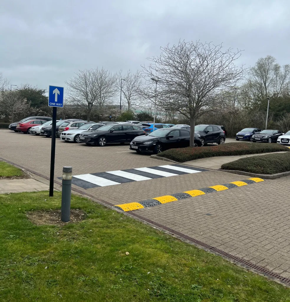 Line Marking and Speed bump installation at Makita