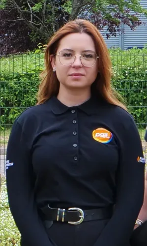 This image shows office administrator Paulina Moryc